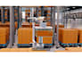 create 3d warehouse automation robotic case picking and logistics animation